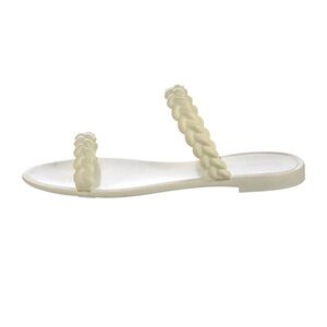 Stuart weitzman off white Braida sawyer Braided Women's Sandals Sz 6